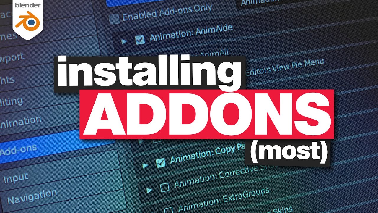 How to install an addon in Blender